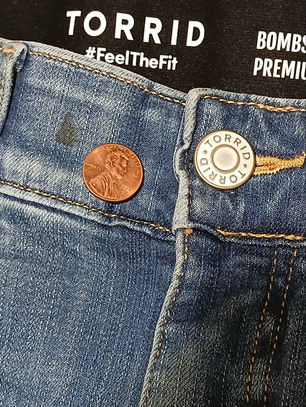 $11 Torrid Jeans Bombshell Skinny Premium Stretch Blue Denim Business Casual - Picture 7 of 7